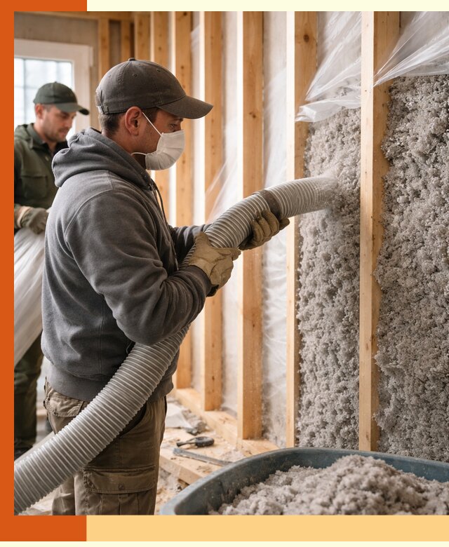 Утепление каркасного дома эковатой в Сарове — качественно и надолго