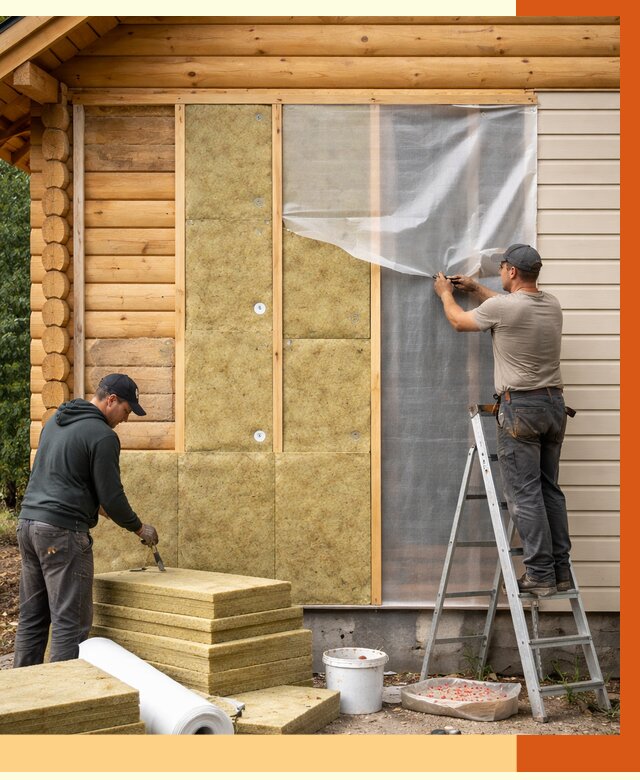 Утепление дома из бруса в Сарове от 3906 руб./м2 — работы под ключ | ТепломастерСро