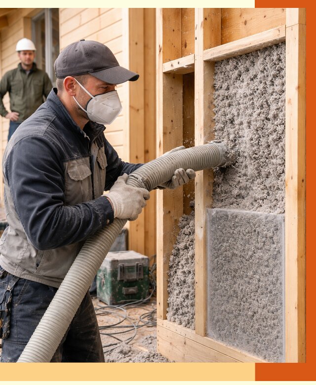 Утепление дома из бруса эковатой в Сарове от 1927 руб/м2 | ТепломастерСро