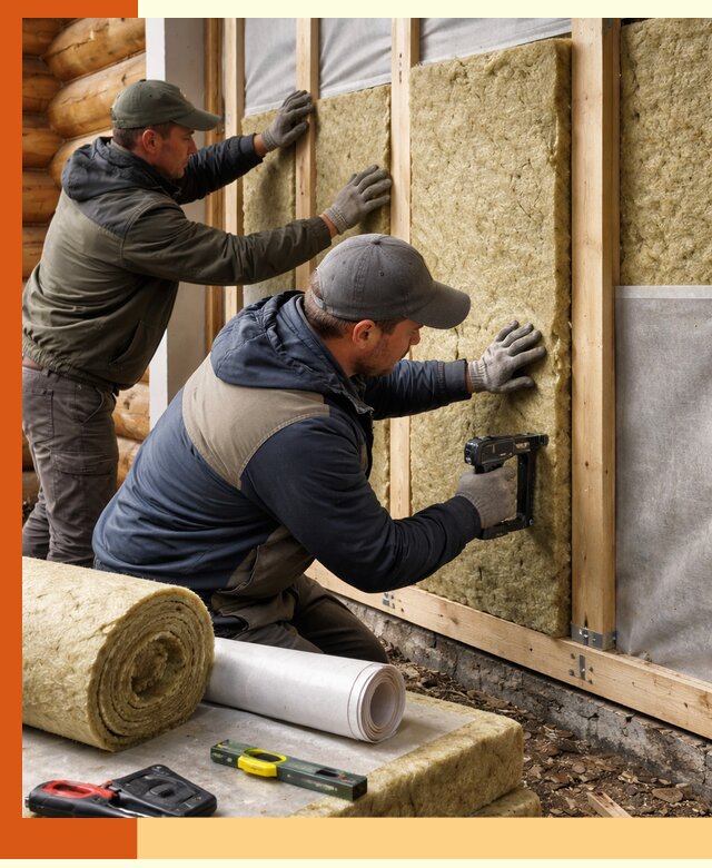 Утепление бревенчатого дома под ключ в Сарове