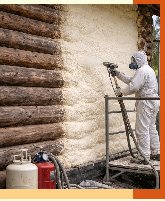 Утепление бревенчатого дома ППУ в Сарове под ключ от 6509 руб. | ТепломастерСро