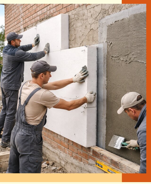 Утепление кирпичного дома в Сарове от 4374 руб. под ключ | ТепломастерСро