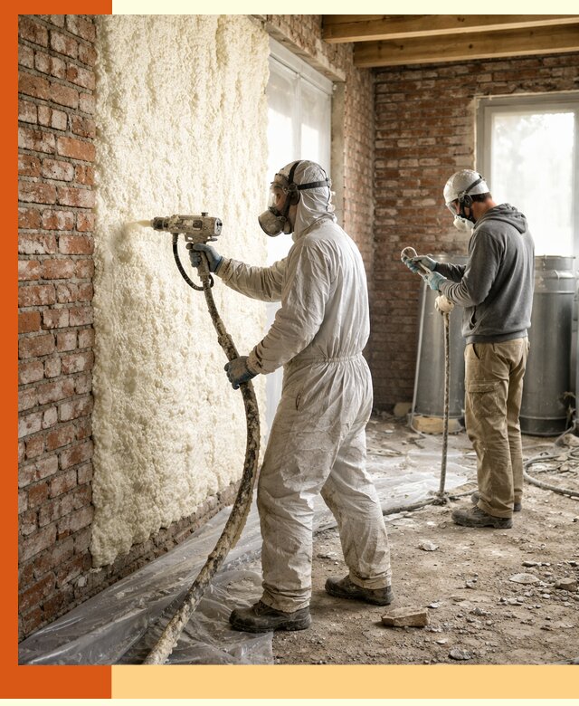 Утепление кирпичного дома пенополиуретаном в Сарове