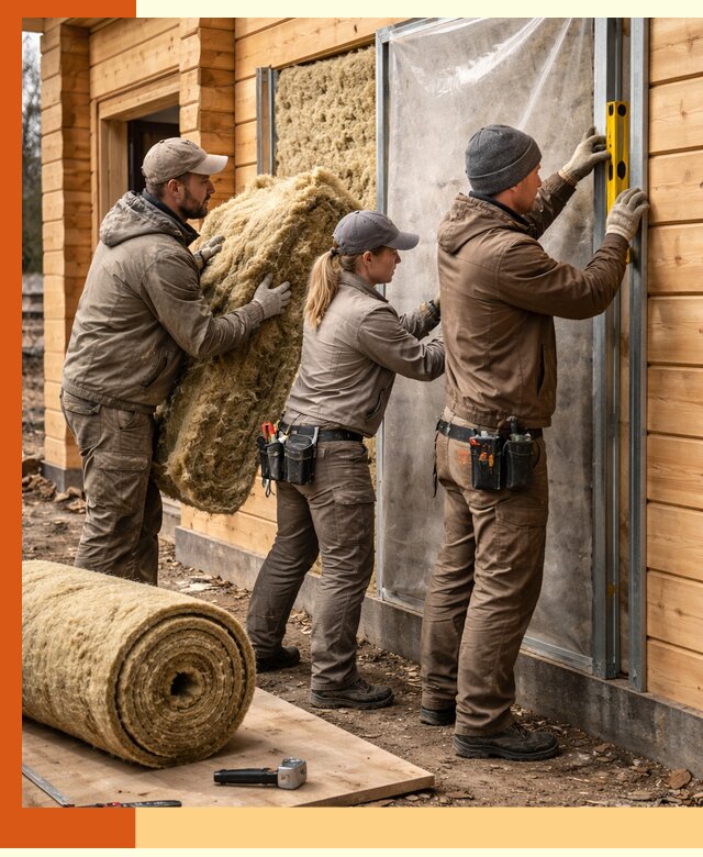 Утепление дома из двойного бруса в Сарове качественно и надёжно