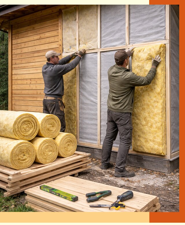 Утепление бани снаружи в Сарове от 88528 руб. под ключ | ТепломастерСро