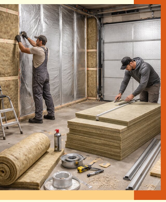 Утепление гаража в Сарове от 4687 руб/м2 — комплексное утепление ворот и стен | ТепломастерСро