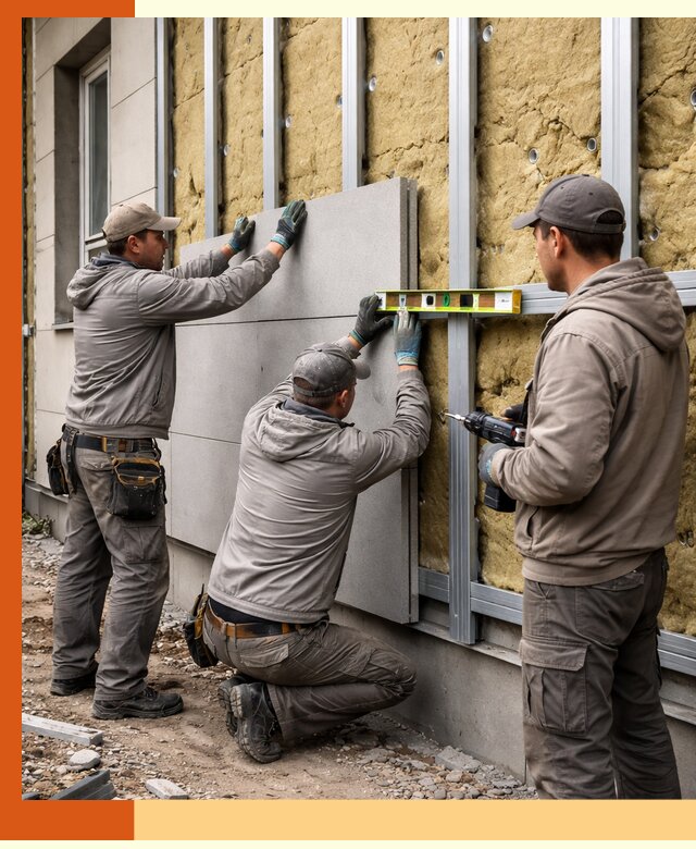 Утепление вентилируемого фасада под ключ в Сарове