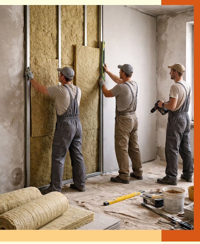 Утепление стен изнутри в Сарове от 2343 руб/м² под ключ | ТепломастерСро