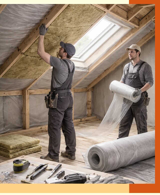 Утепление крыши изнутри мансарды в Сарове от 4374 руб./м² | ТепломастерСро