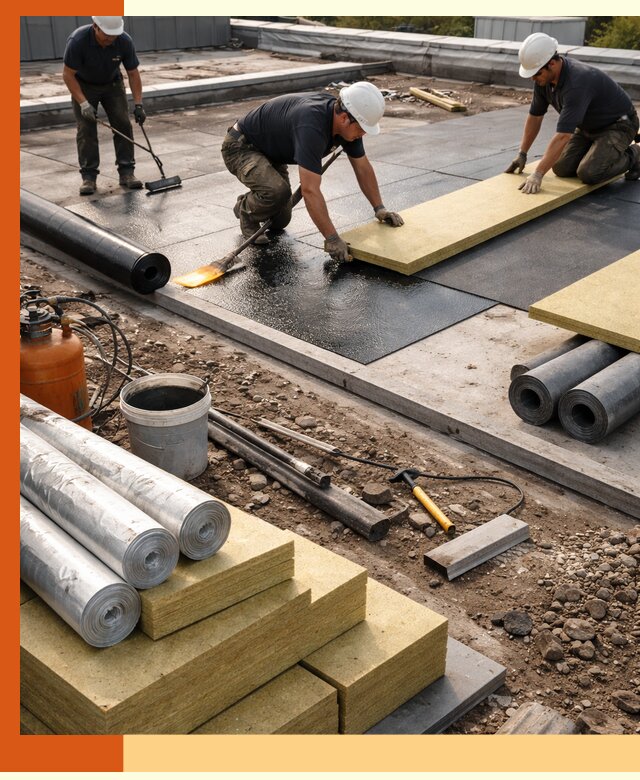 Утепление плоской крыши в Сарове — надежная теплоизоляция и герметизация