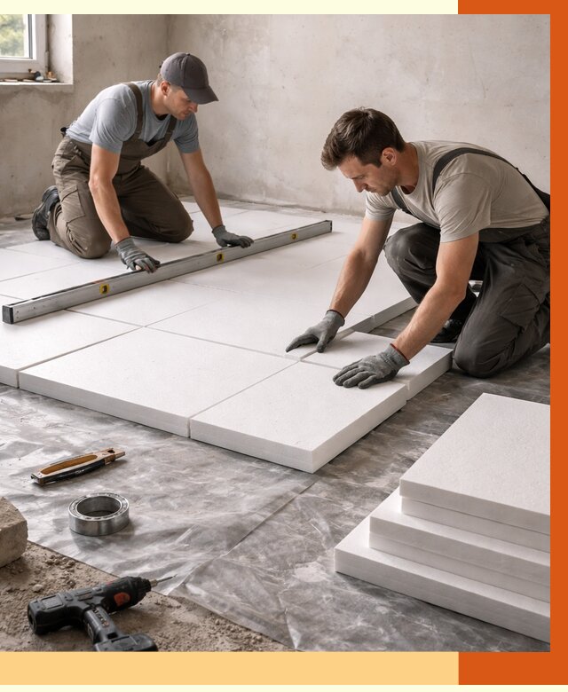 Утепление бетонного пола в Сарове от 2604 руб/м2 — монтаж и цена | ТепломастерСро