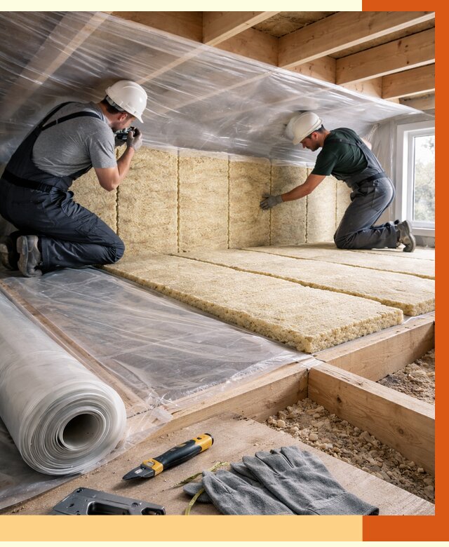 Утепление перекрытий в Сарове от 2968 руб/м2 — утепление межэтажных и чердачных | ТепломастерСро