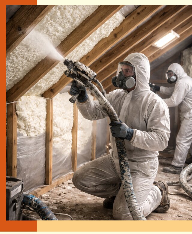 Утепление чердака пенополиуретаном (ППУ) в Сарове