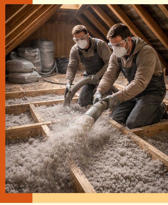 Утепление чердака эковатой в Сарове — быстро и надёжно