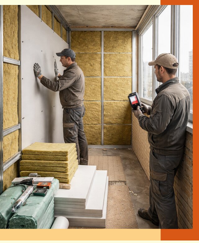 Утепление балкона в Сарове от 4687 руб. под ключ | ТепломастерСро