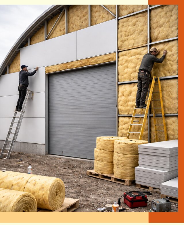 Утепление ангара пенополиуретаном в Сарове от 7499 руб./м² — комплекс от ТепломастерСро