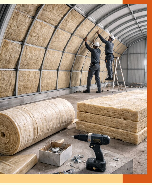 Утепление арочного ангара в Сарове от 3333 руб./м2 под ключ | ТепломастерСро