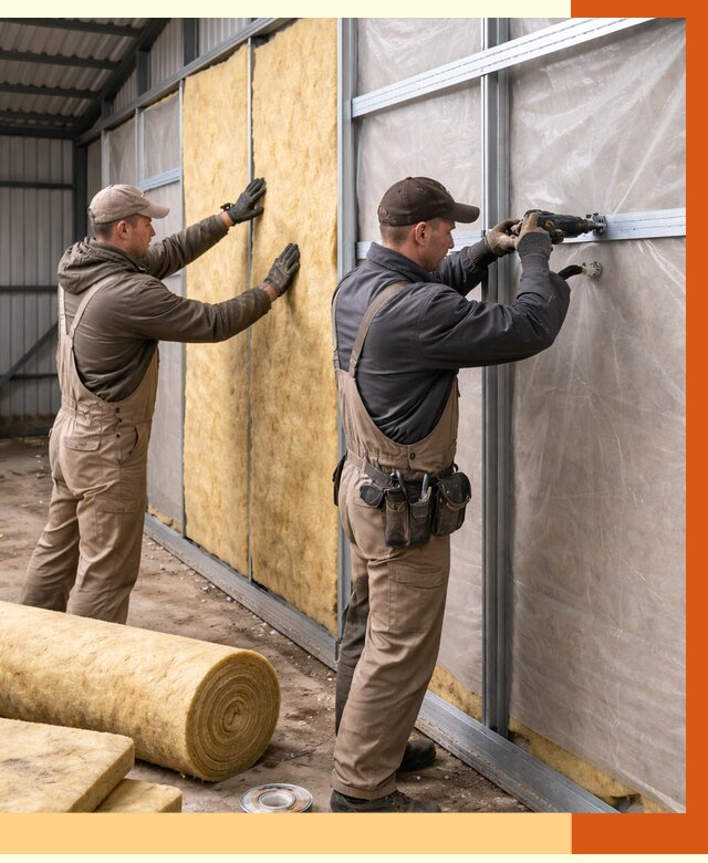 Утепление металлического ангара в Сарове от 4947 руб/м2 — услуги под ключ | ТепломастерСро