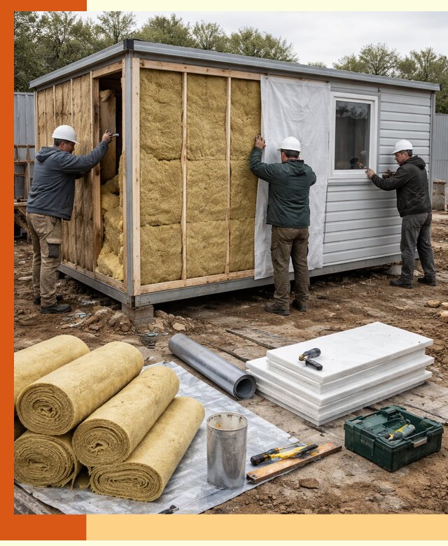 Утепление строительной бытовки под ключ в Сарове для любых условий