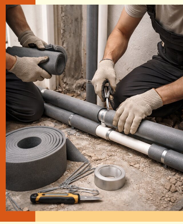 Утепление труб водоснабжения в Сарове — монтаж и защита сети