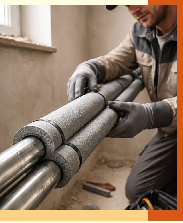 Утепление труб отопления в Сарове от 2968 руб. за м² — услуги под ключ | ТепломастерСро