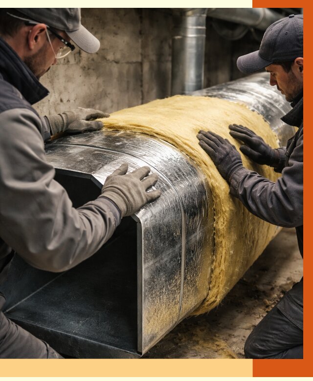 Утепление воздуховодов в Сарове от 4374 руб. — теплоизоляция вентиляции | ТепломастерСро