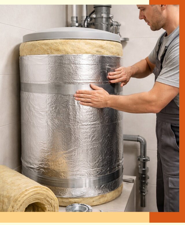 Утепление бойлера в Сарове от 4687 руб. под ключ | Утепление ППУ | ТепломастерСро