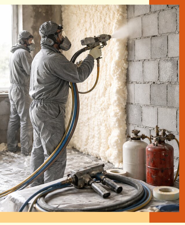 Утепление блочной стены ППУ в Сарове от 4426 руб./м² — ТепломастерСро