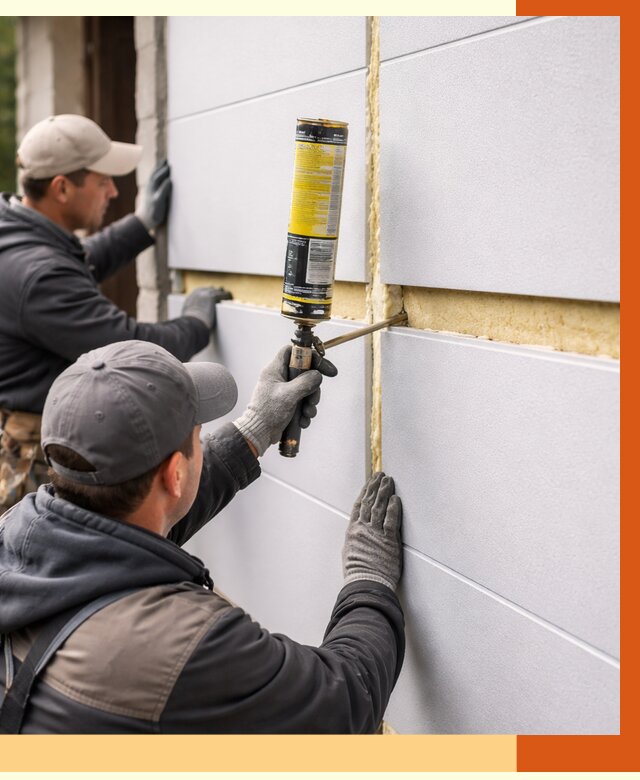 Утепление сэндвич панелей ППУ в Сарове от 4374 руб. за м2 | ТепломастерСро