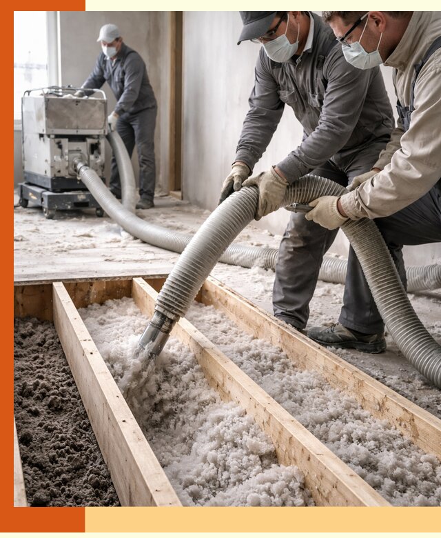 Заполнение полостей межэтажного перекрытия в Сарове эффективно и герметично