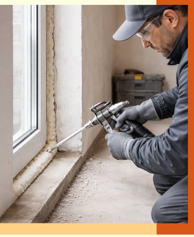 Герметизация стыков ППУ в Сарове от 1718 руб. за м2 — утепление примыканий под ключ | ТепломастерСро