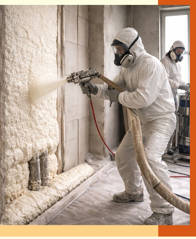 Напыление пенополиуретана в Сарове от 7811 руб./м2 — услуги и монтаж ППУ | ТепломастерСро