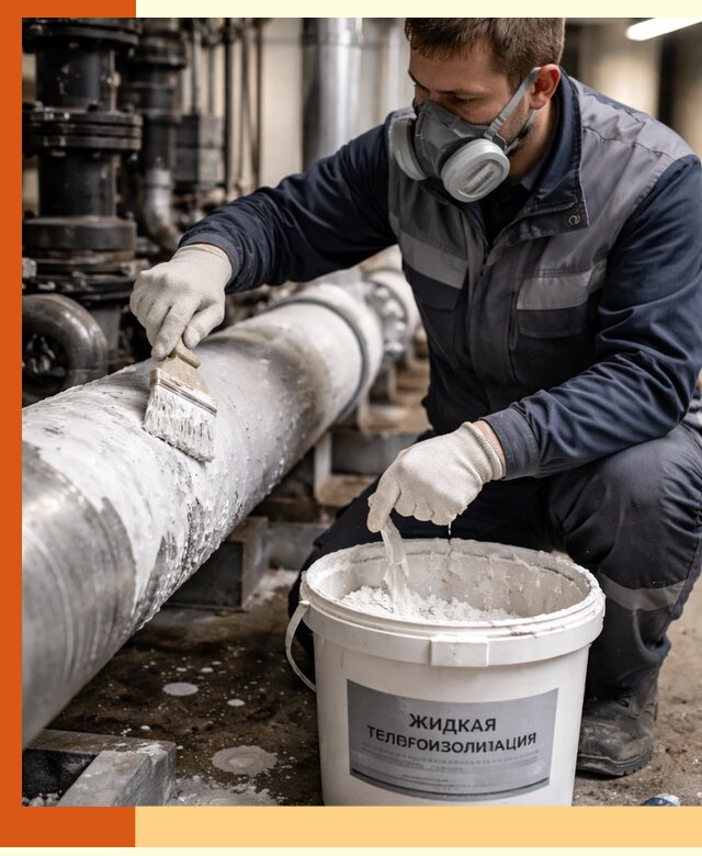 Утепление оборудования жидкой теплоизоляцией в Сарове
