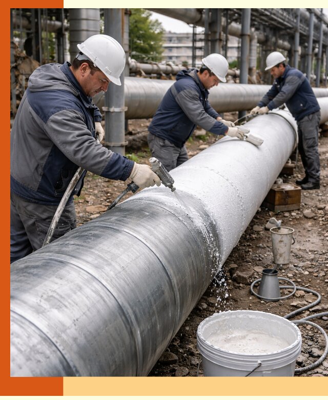 Утепление теплотрассы жидкой теплоизоляцией в Сарове