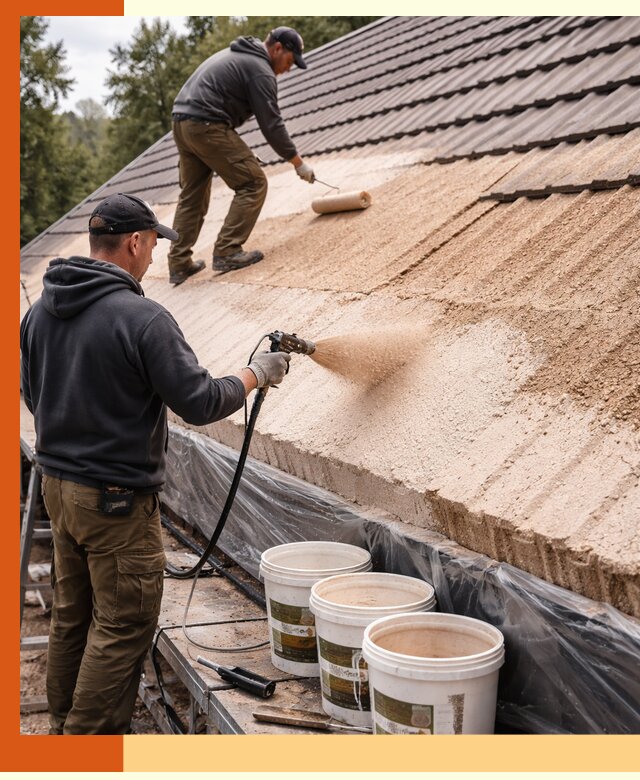 Утепление кровли жидкой пробкой в Сарове для домов и зданий