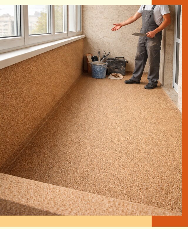 Утепление балкона жидкой пробкой в Сарове от 3801 руб/м² под ключ | ТепломастерСро