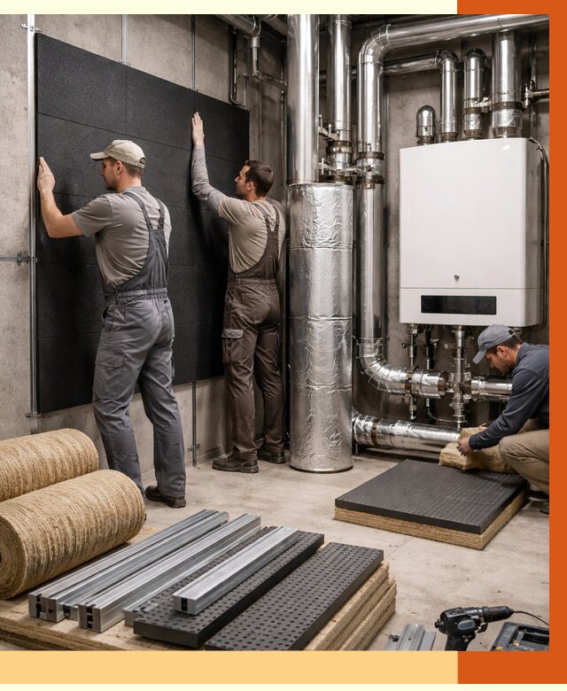 Шумоизоляция котельной в Сарове от 6770 руб. под ключ | Профессиональная звукоизоляция — ТепломастерСро