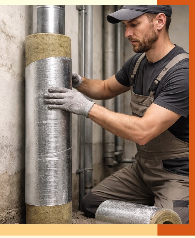 Шумоизоляция труб в Сарове от 1250 руб. — шумоподавление и звукоизоляция труб | ТепломастерСро