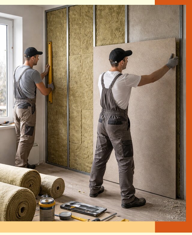 Шумоизоляция стен в Сарове от 4687 руб/м2 — звукоизоляция стен под ключ | ТепломастерСро