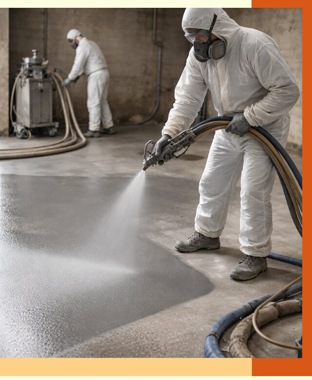 Гидроизоляция полимочевиной в Сарове от 8853 руб/м² — напыление полимерной гидроизоляции | ТепломастерСро