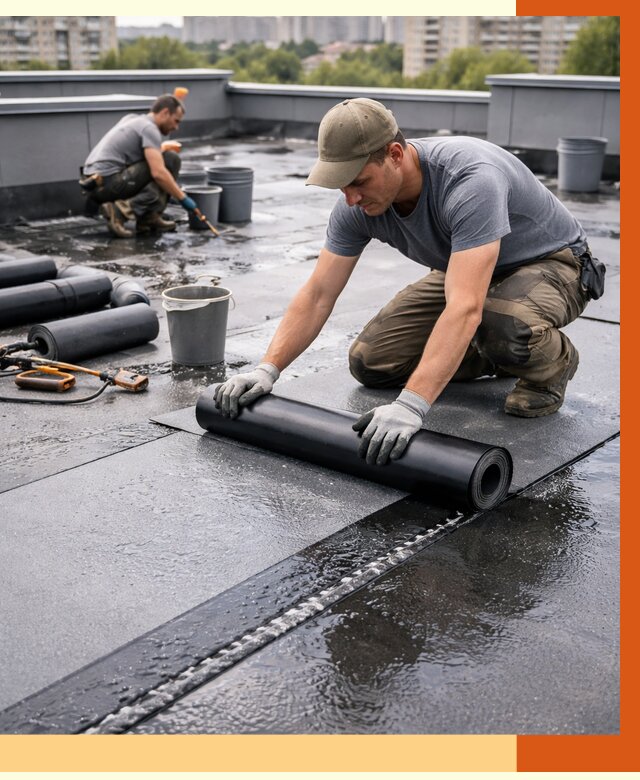 Гидроизоляция плоской кровли в Сарове от 4687 руб./м2 — профессионально | ТепломастерСро