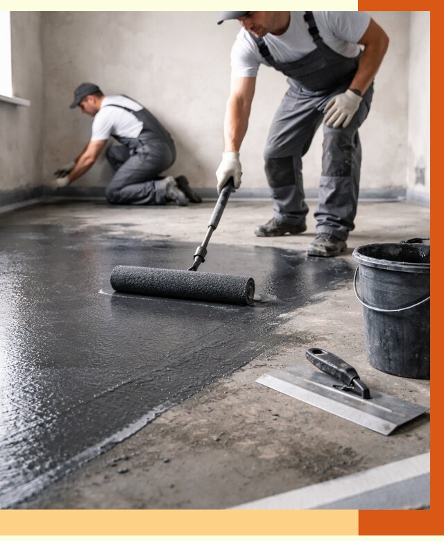 Профессиональная гидроизоляция пола в Сарове от 8853 руб. под ключ | ТепломастерСро