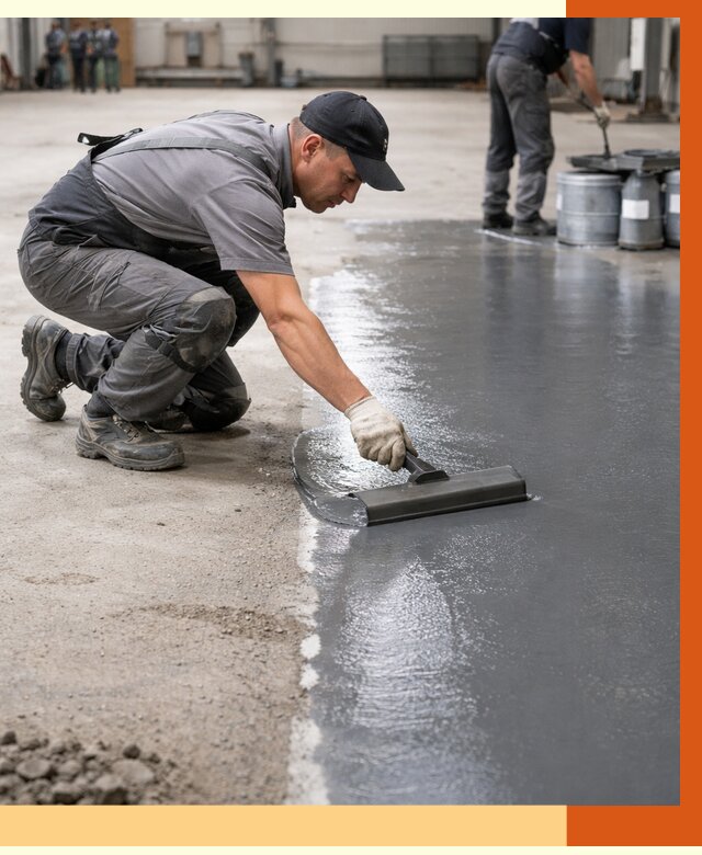 Гидроизоляция промышленного пола в Сарове от 1250 руб./м2 — ТепломастерСро специалисты под ключ