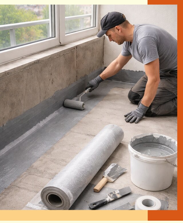 Профессиональная гидроизоляция балкона в Сарове от 4374 руб. | ТепломастерСро