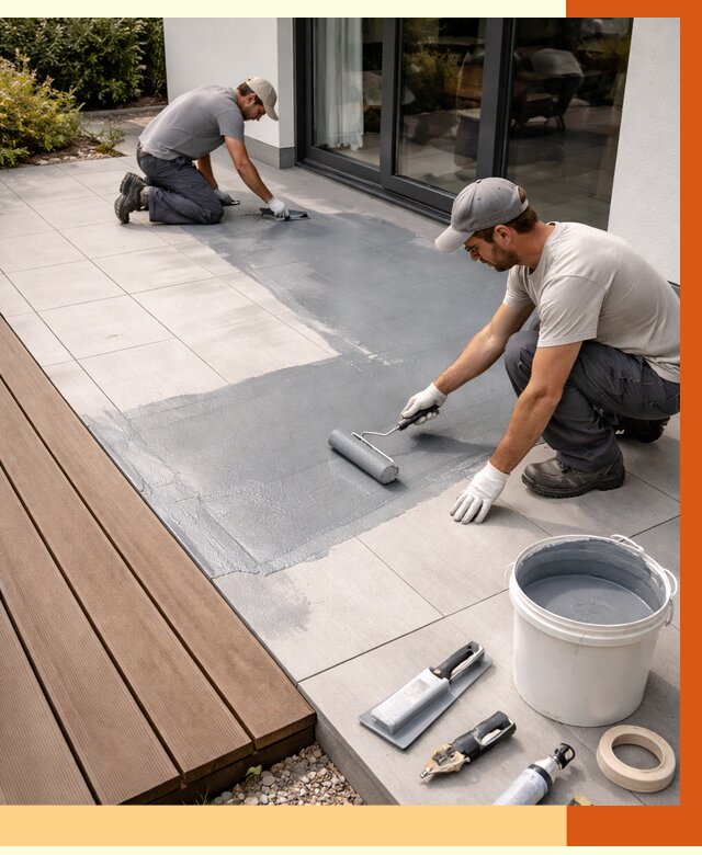 Гидроизоляция террасы в Сарове под ключ от 7811 руб./м² | ТепломастерСро