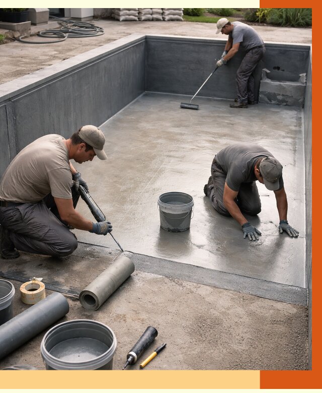 Профессиональная гидроизоляция бассейна в Сарове от 6770 руб. за м2 | ТепломастерСро