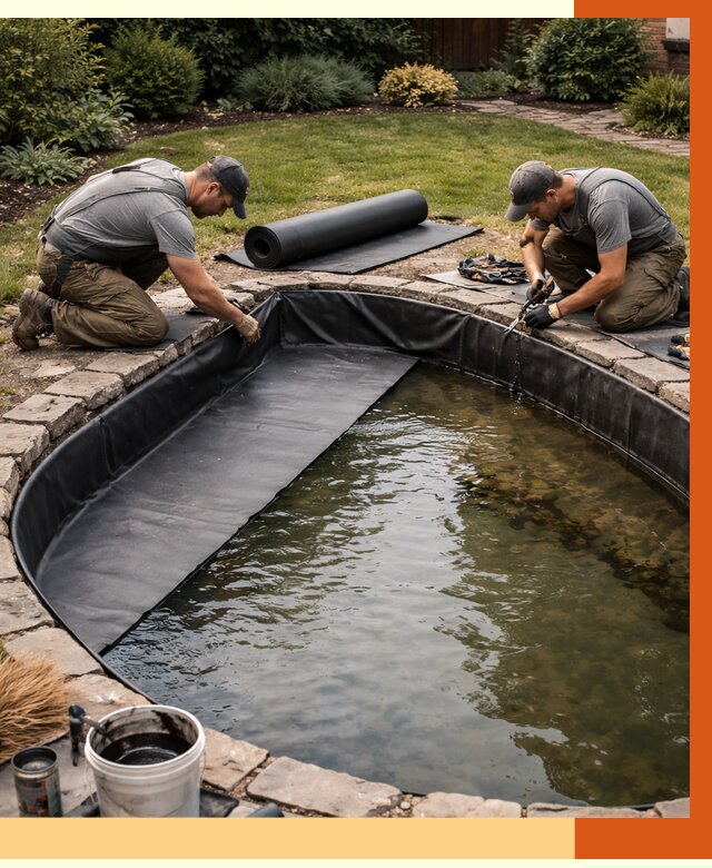 Гидроизоляция пруда в Сарове от 15623 руб. под ключ | ТепломастерСро профессионально