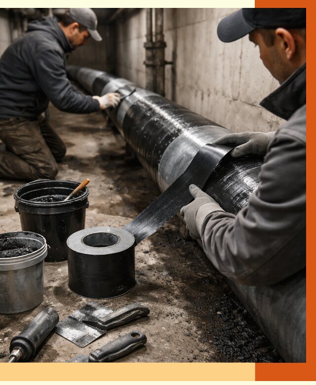 Гидроизоляция труб в Сарове от 2604 руб. — профессиональная герметизация | ТепломастерСро