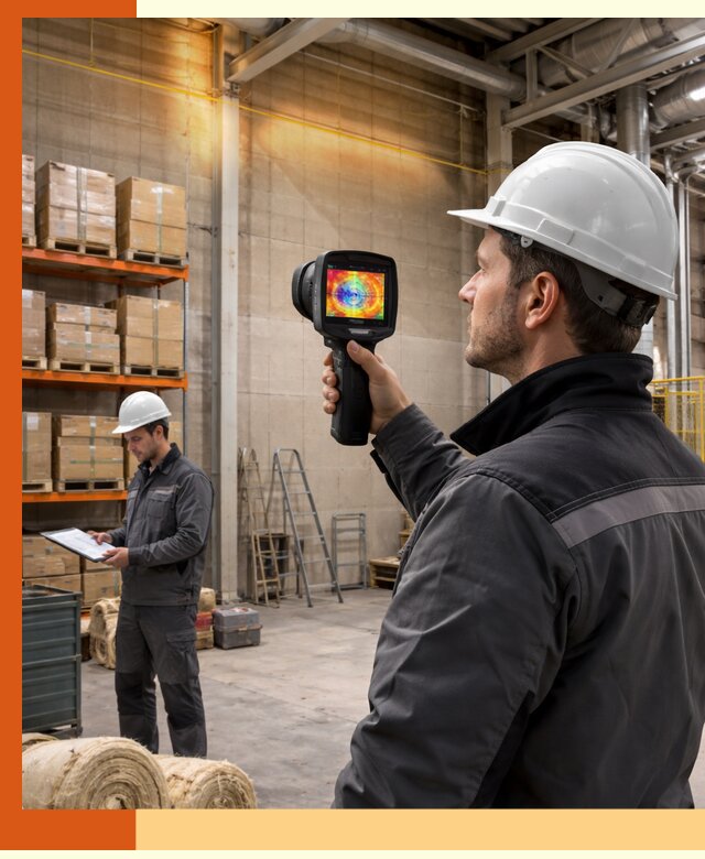 Тепловизионное обследование склада и выявление утечек в Сарове