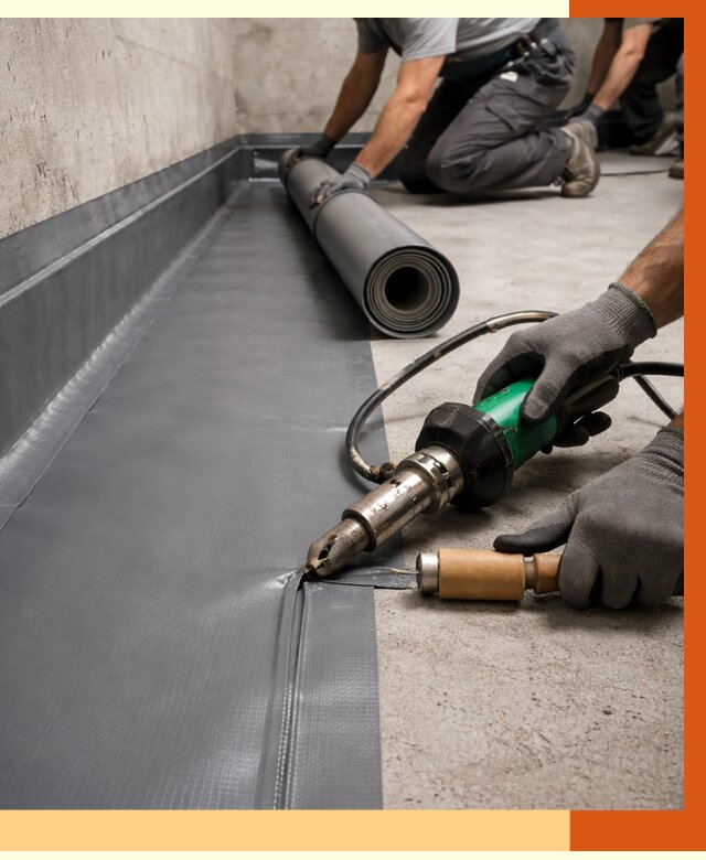 Монтаж гидроизоляционной мембраны в Сарове от 1036 руб/м2 | ТепломастерСро